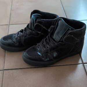Supra Black High-Top Athletic Shoes